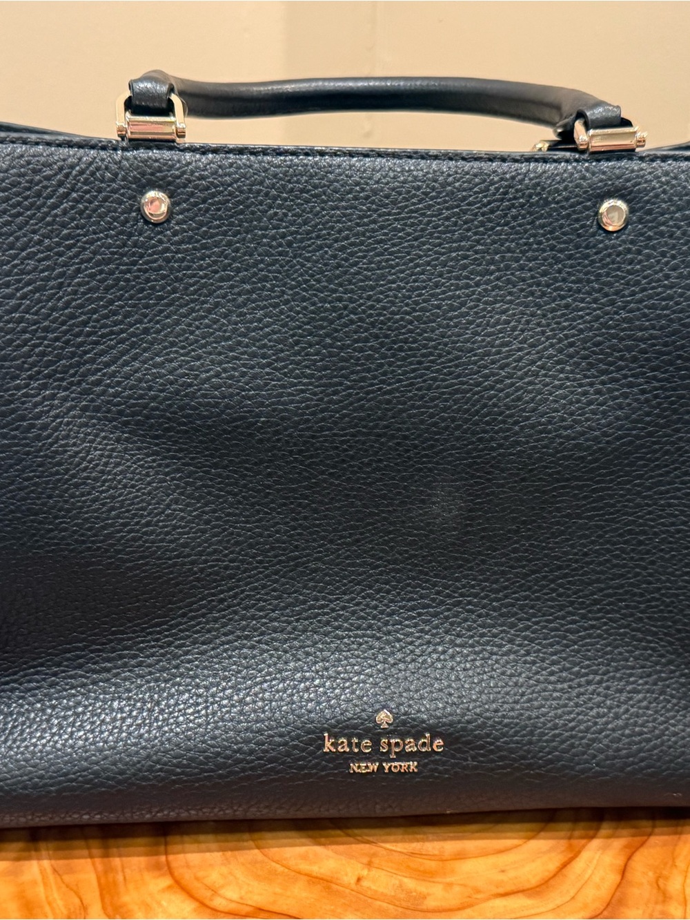 Kate Spade New York Black Pebbled Leather Tote